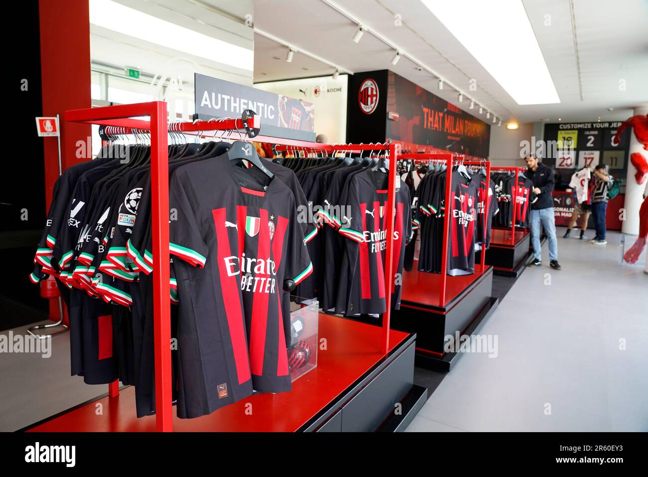 Casa Milan, headquarters of the A.C. football team Milan and one of the  official store in Milan, Lombardy, Italy, Europe Stock Photo - Alamy