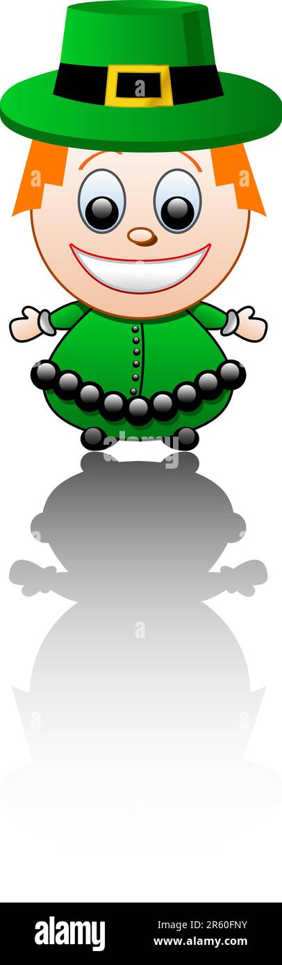 Vector illustration of a boy dressed in green Stock Vector Image & Art ...
