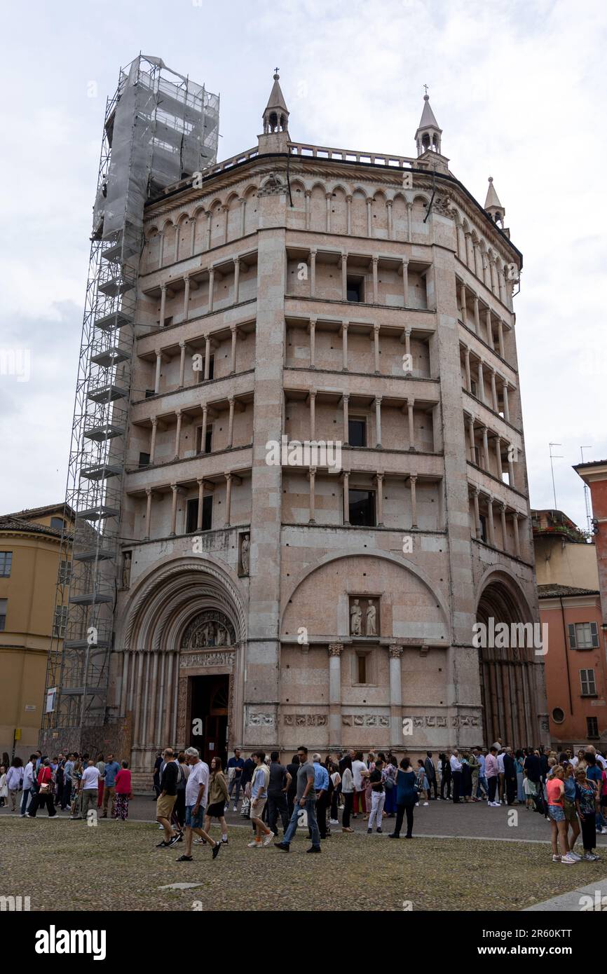 Parma, Italy - june 3 2023 -  the Baptistery Stock Photo