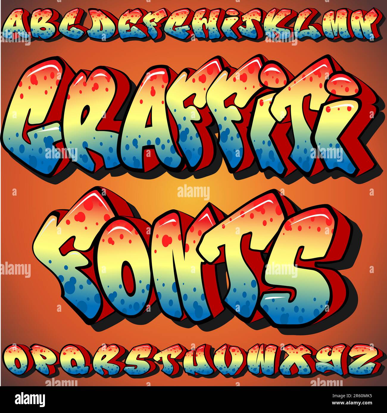 Graffiti fonts hi-res stock photography and images - Alamy