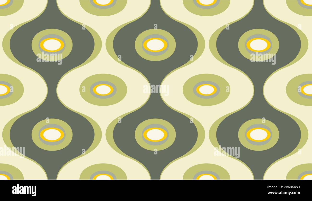Vector illustration of elegant geometric retro motif wallpaper seamless Pattern Stock Vector
