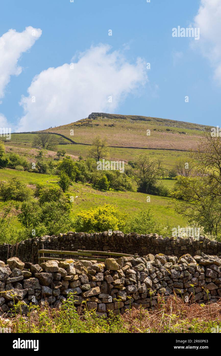 View of Table Mountain or Crug Hywel above the South Wales town of