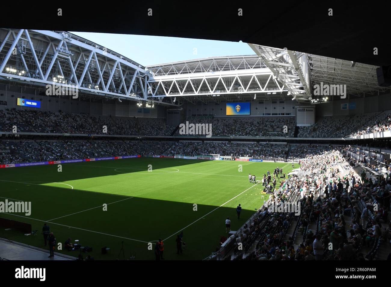 Stockholm, Sweden, June 6th 2023 Tele2 Arena ahead of the Swedish Cup
