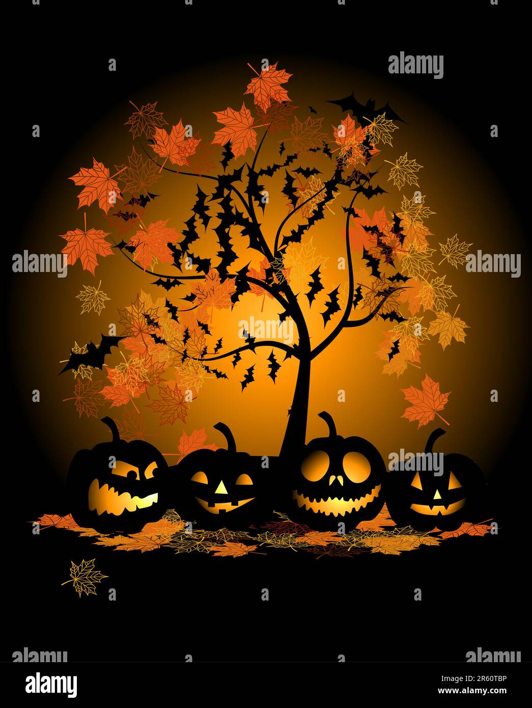 Halloween pumpkins illustration Stock Vector Image & Art - Alamy