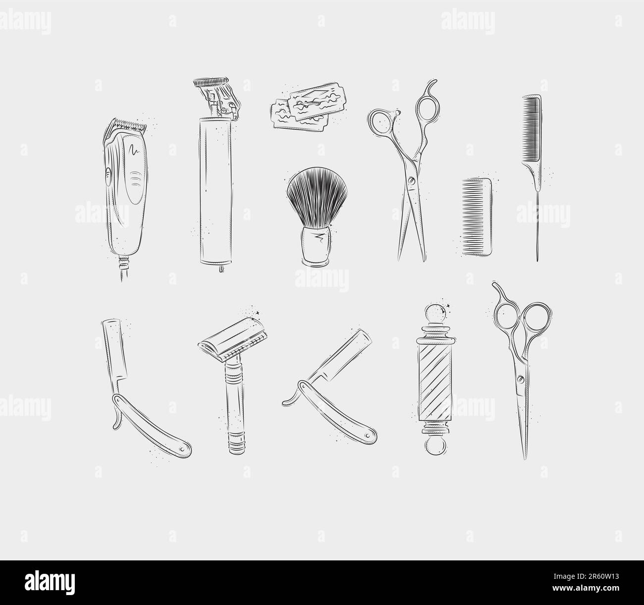 collection with clipper, trimmer, blade, shaving brush