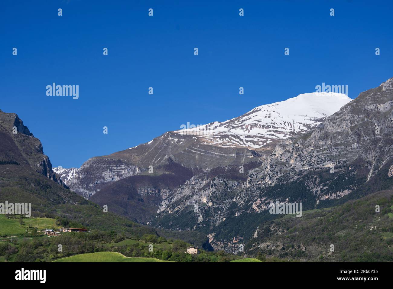View of Monte Priora mountain, Montefortino, Marche, Italy, Europe Stock Photo
