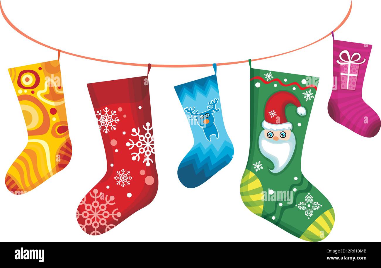 vector illustration of a design christmas stocking Stock Vector Image & Art - Alamy