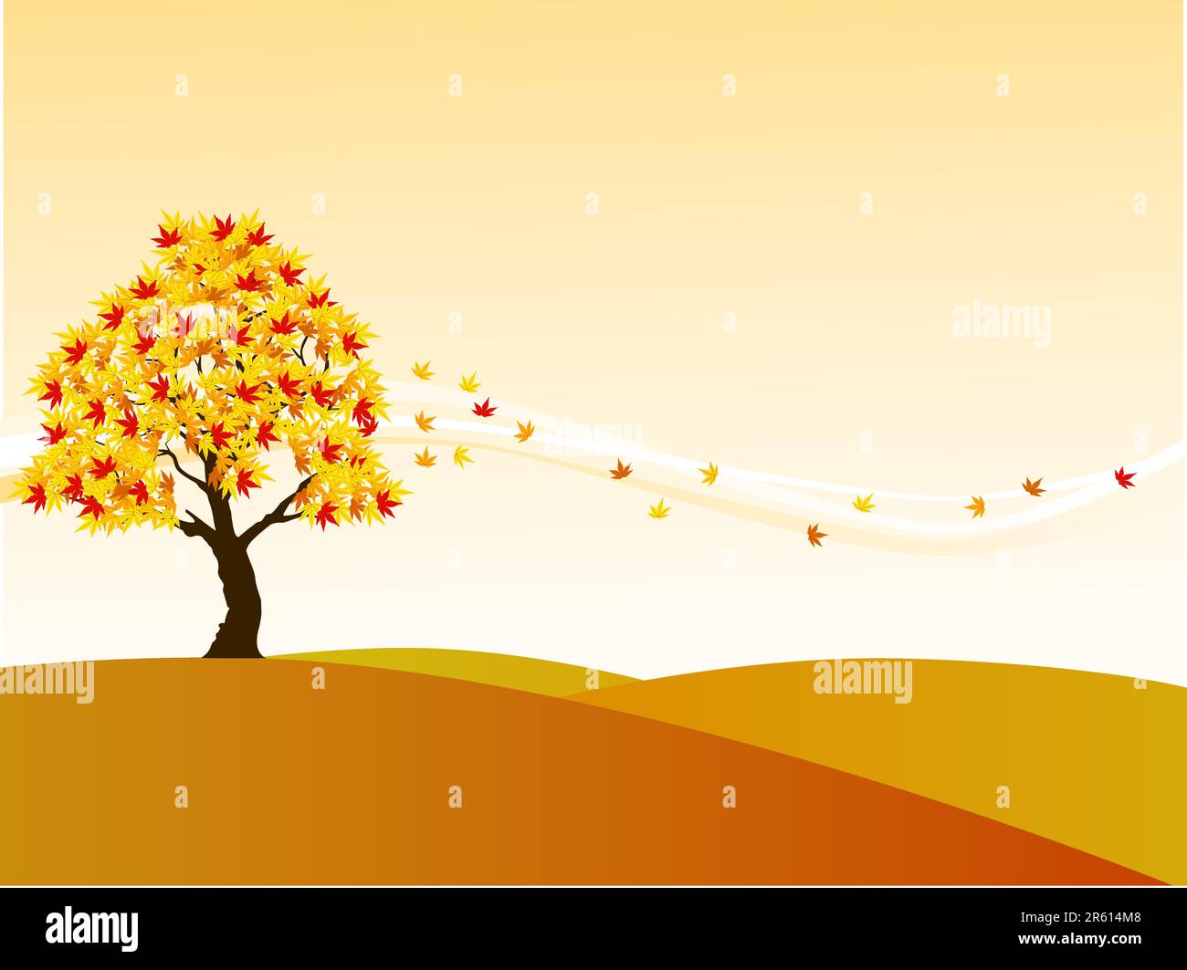 Autumn tree and background Stock Vector Image & Art - Alamy