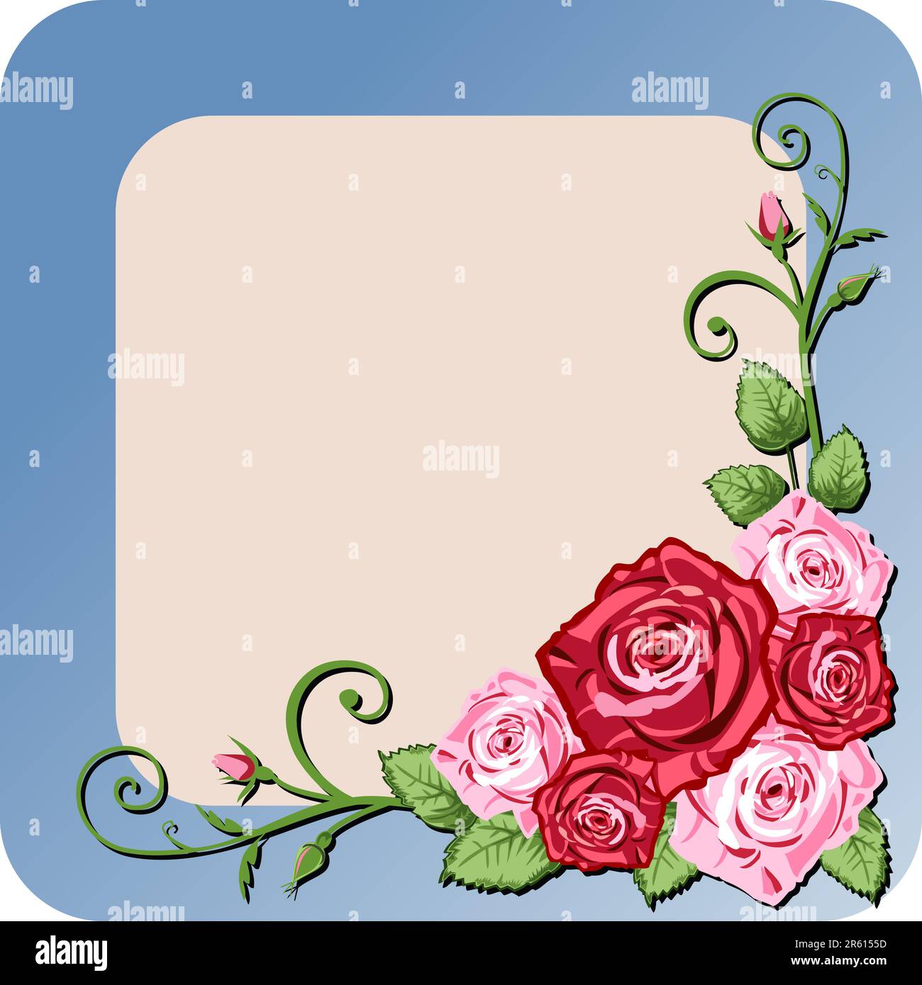 Vector illustration - greeting card and roses Stock Vector Image & Art ...