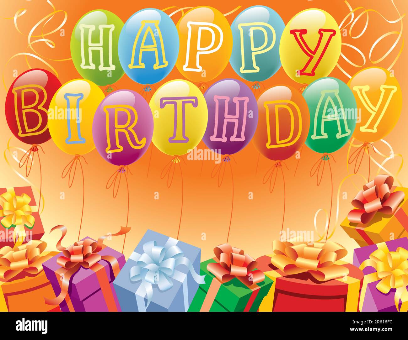 Balloons decoration ready for birthday and party Stock Vector Image ...