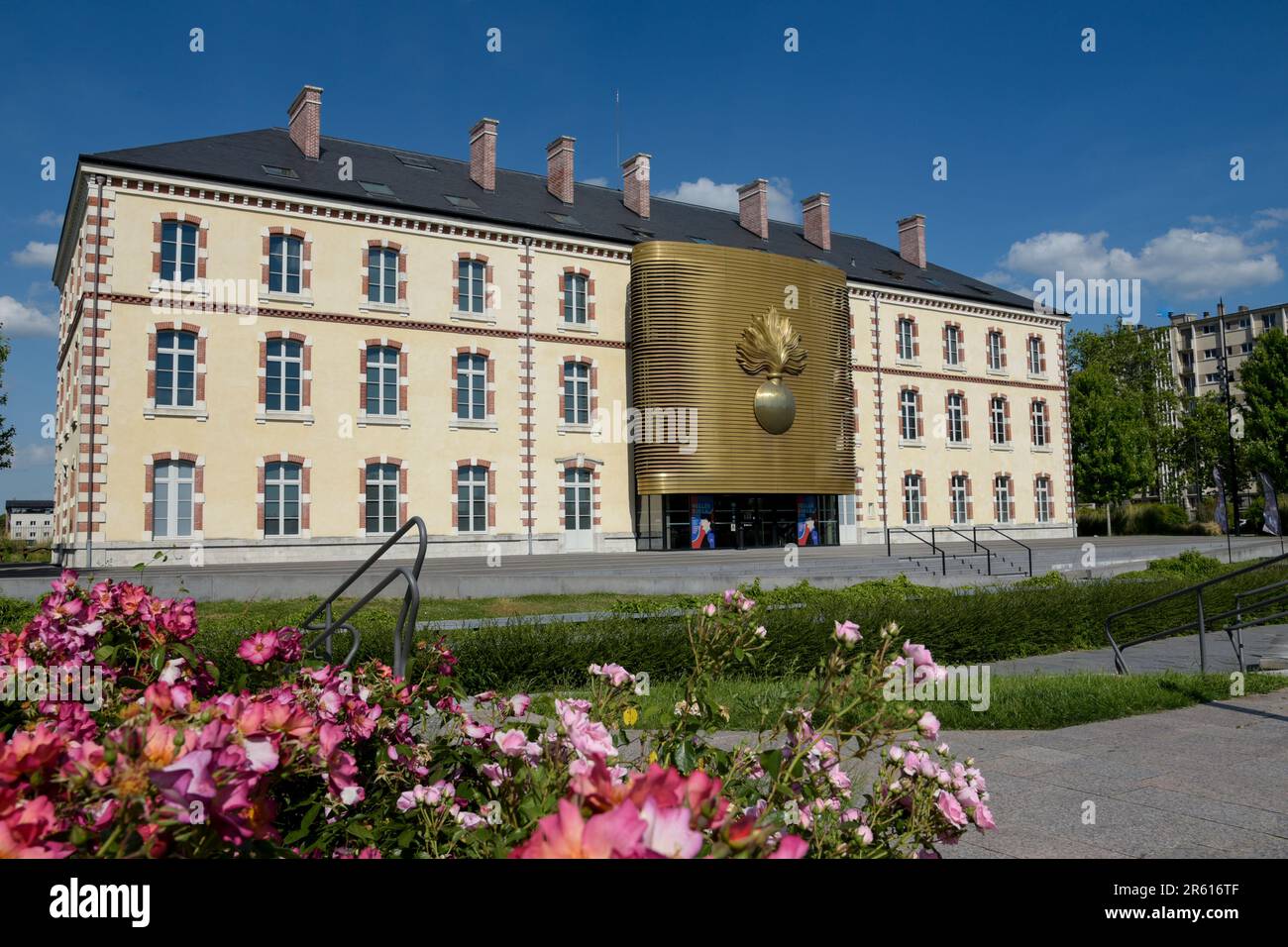 MELUN - FRANCE - JUNE 2023: view of the national gendarmerie museum in france on the city of Melun Stock Photo