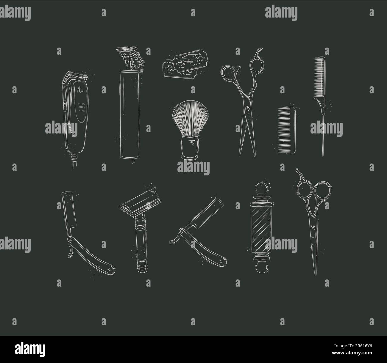 Barber shaving man straight Stock Vector Images - Alamy