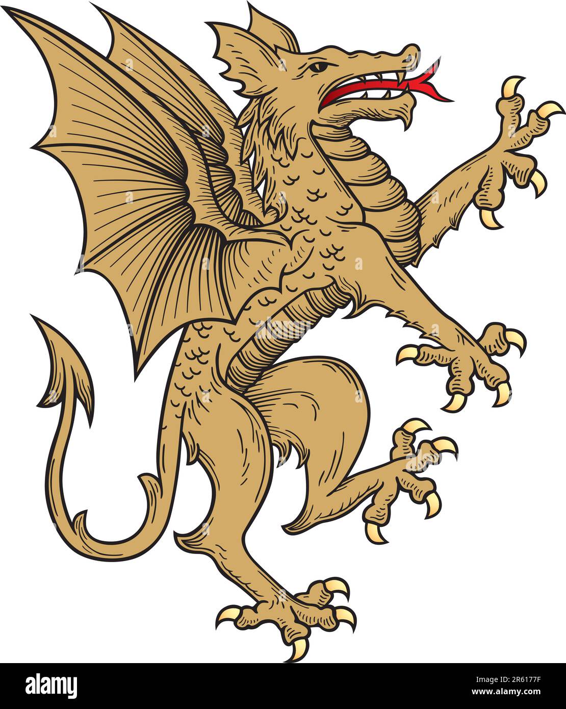 gold-dragon-vector-stock-vector-image-art-alamy