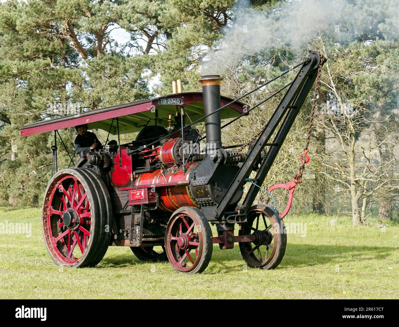 An unusual Burrell crane steam engine an example of a machine used