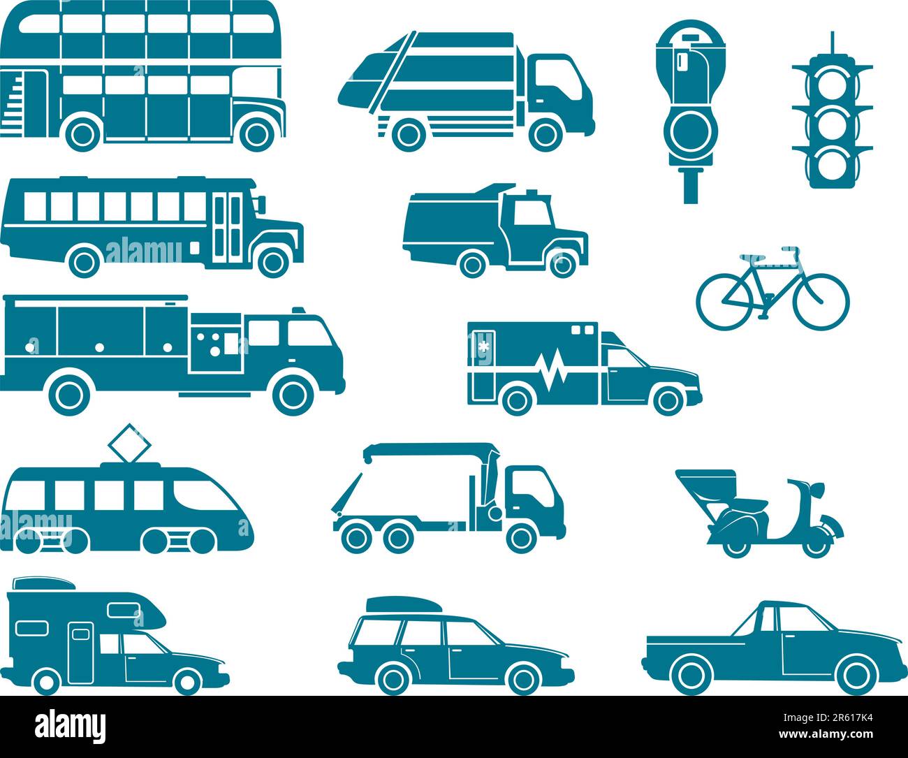 All types of City Transport Stock Vector