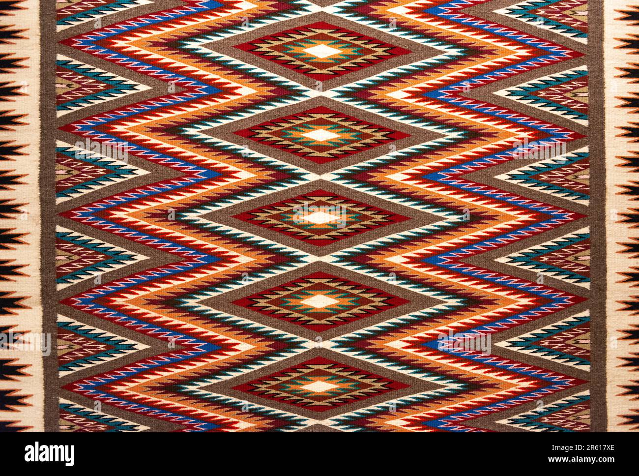 Native American Navajo textile fabric, Arizona, USA. Stock Photo