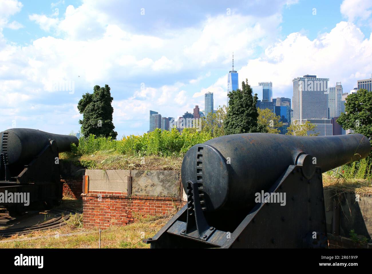 10 and 15inch Rodman gun artillery cannons from 1861 guarding Fort