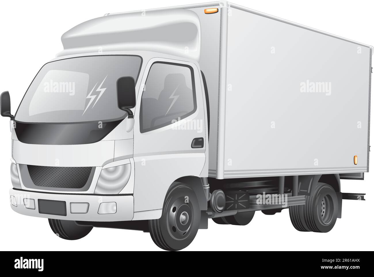 White truck vector Stock Vector Image & Art - Alamy