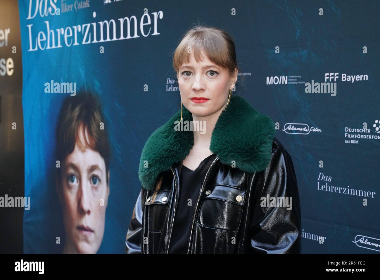Actress Leonie Benesch seen before the premiere screening of her fim 'Das Lehrerzimmer' at City Cinema in Munich Stock Photo