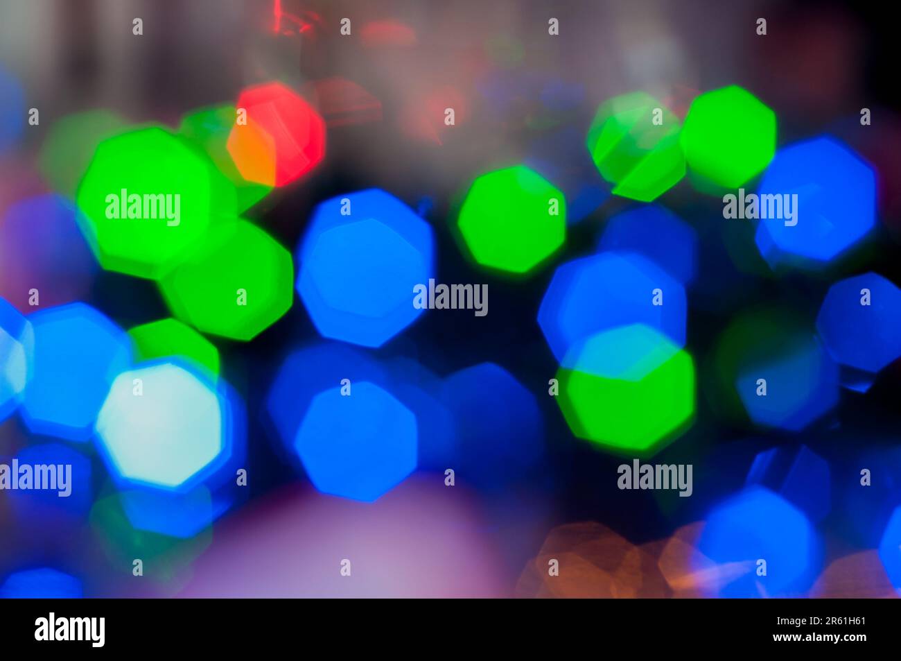Bokeh background in blue, red and green colors Stock Photo - Alamy