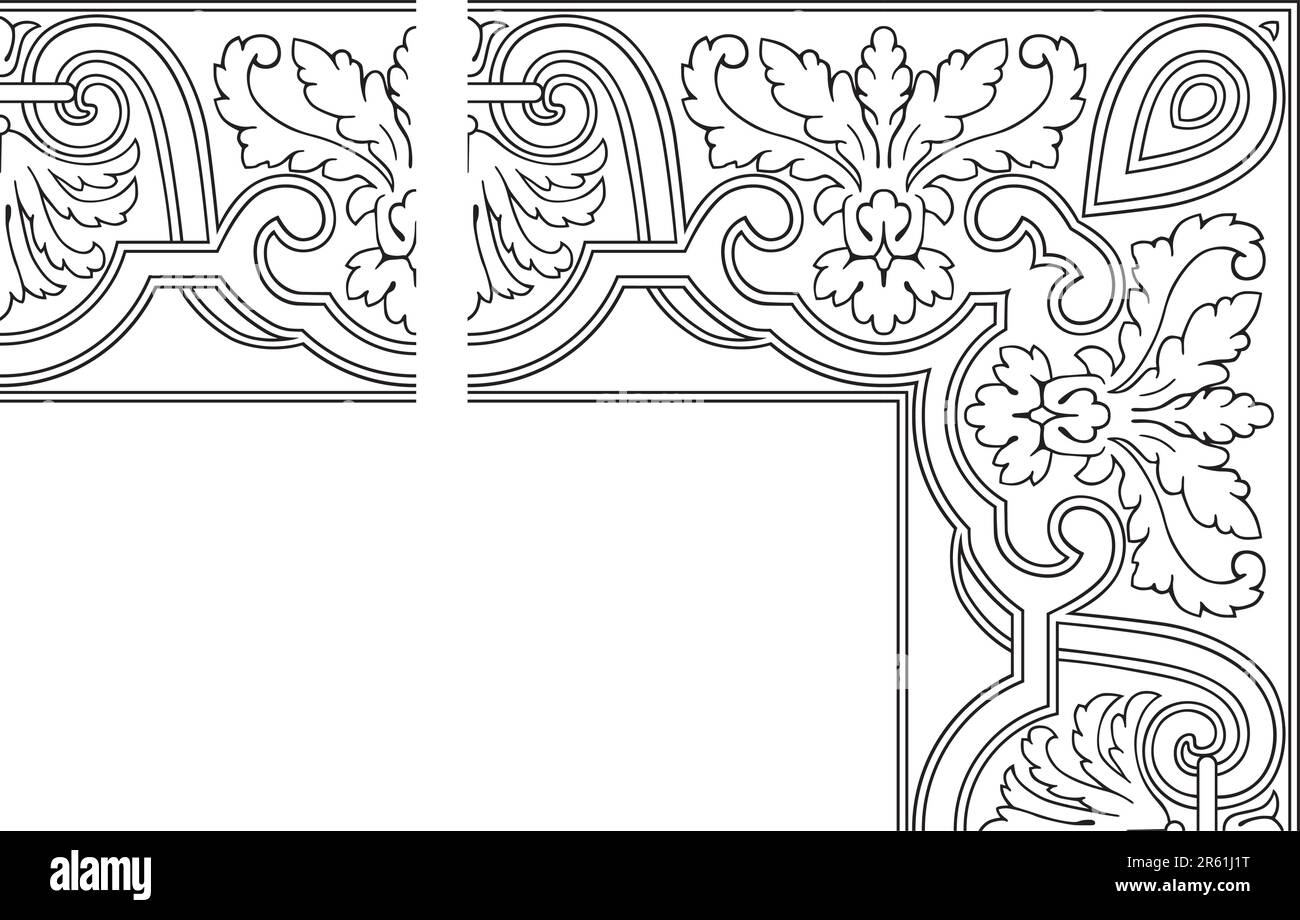 Openwork border vector Stock Vector Image & Art - Alamy