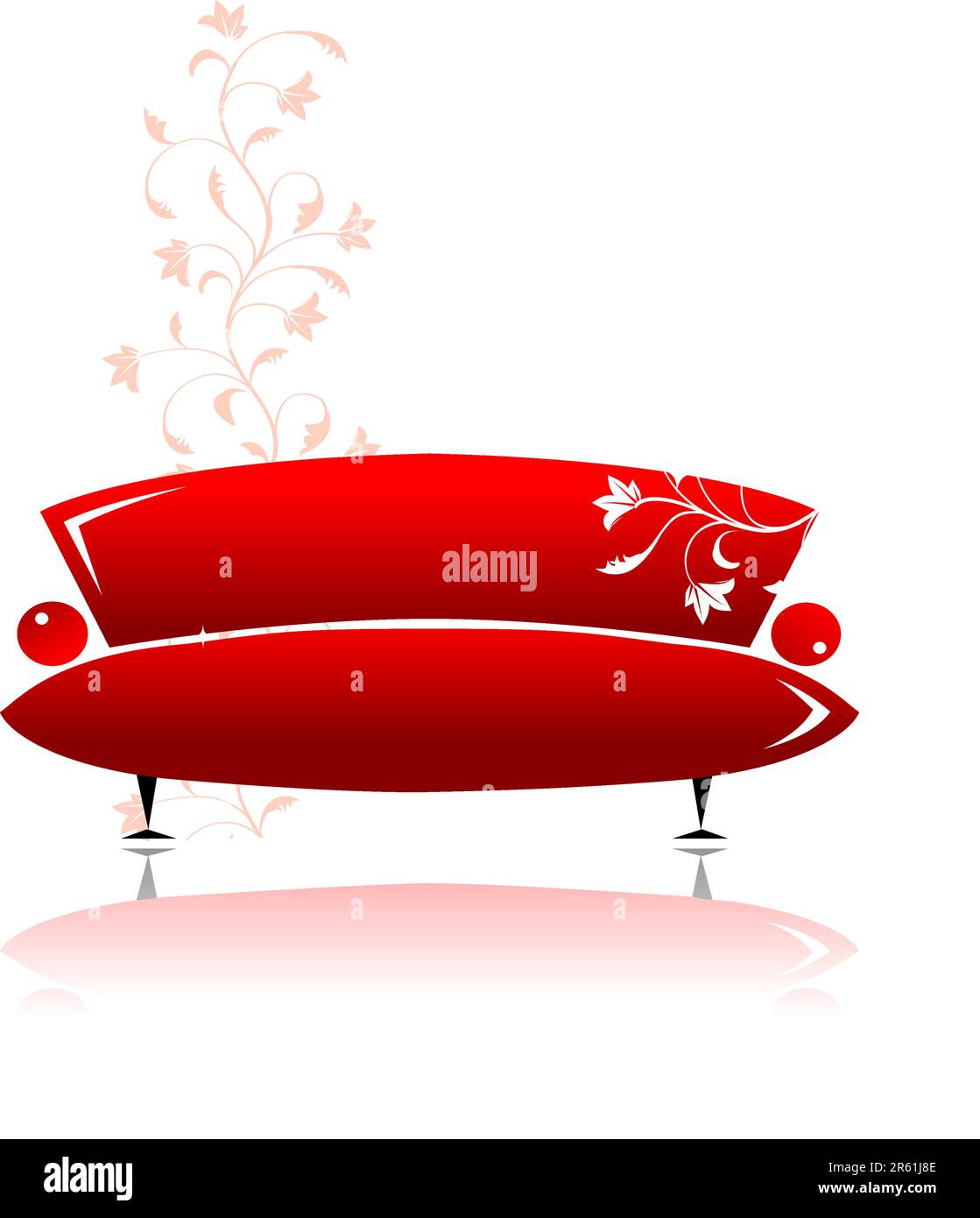 Red sofa design Stock Vector Image & Art Alamy
