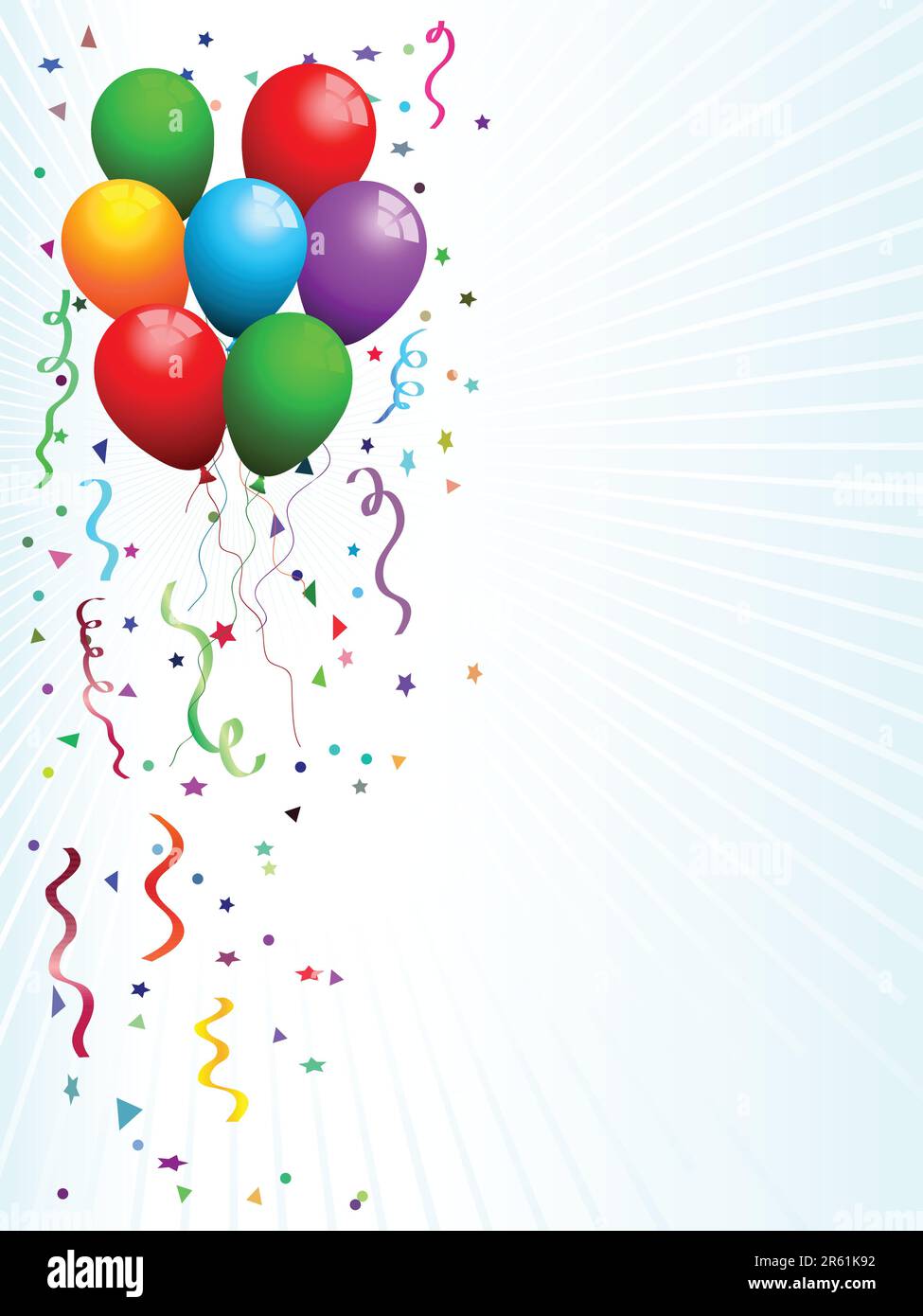 Party background with balloons and confetti Stock Vector Image & Art