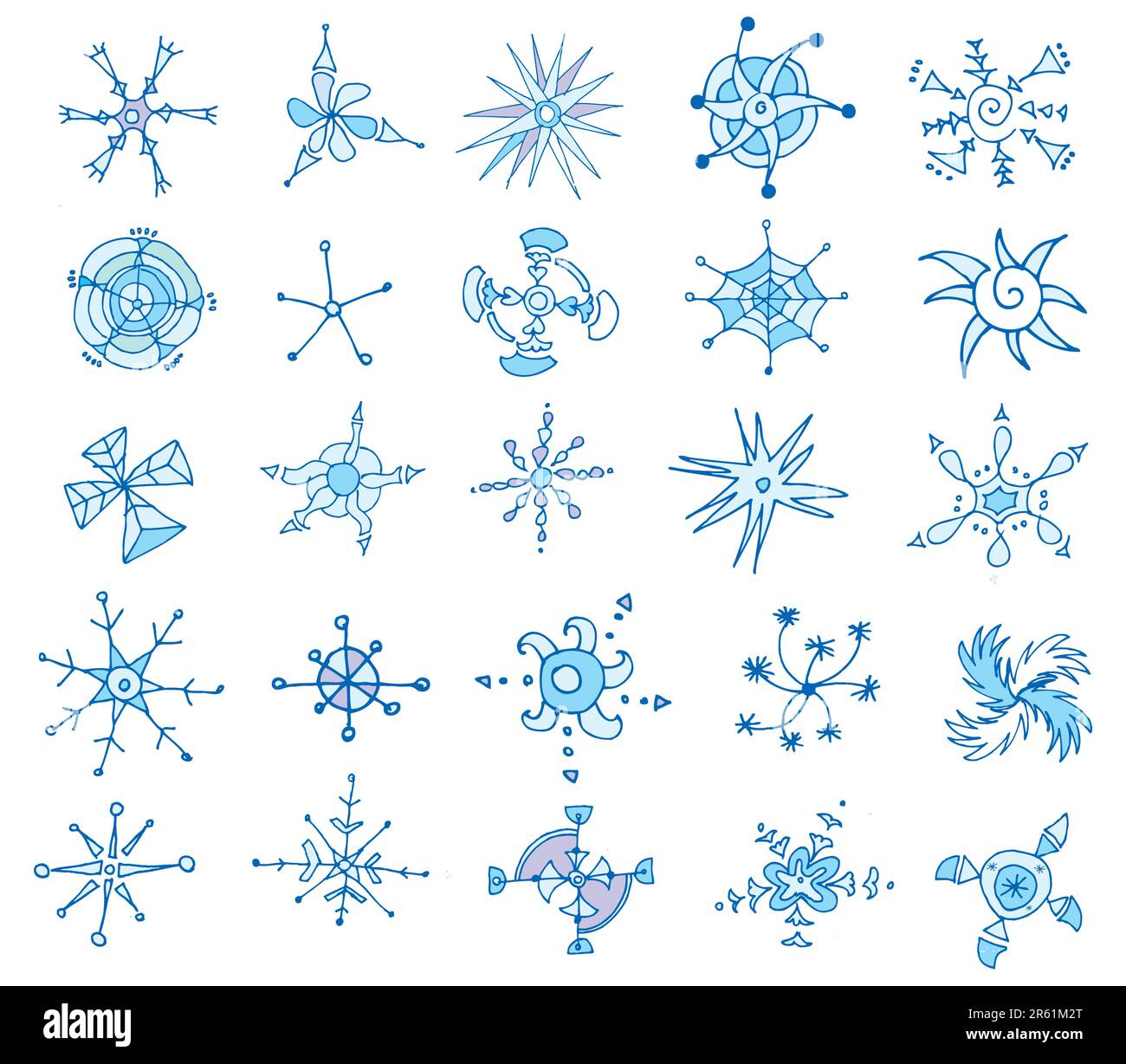 Snowflakes icons Stock Vector Images - Alamy