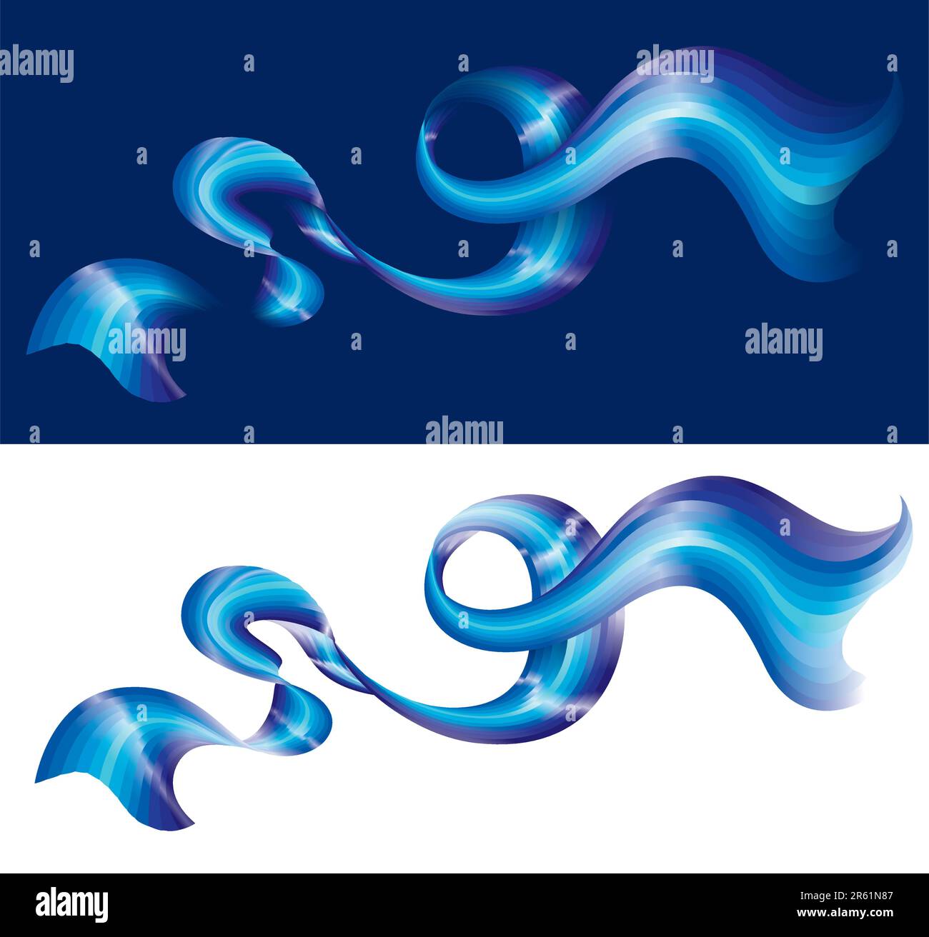 fashion blue color ribbon pattern design background Stock Vector Image