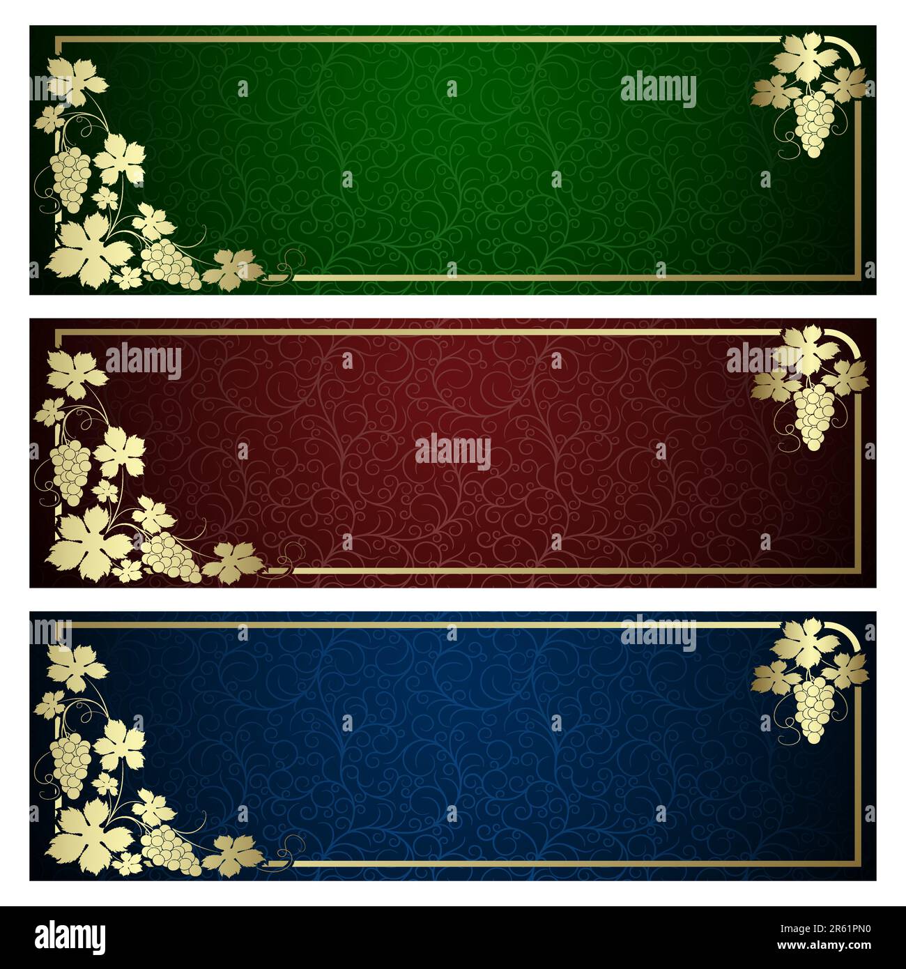 Set from backgrounds with frame from gold vine Stock Vector Image & Art Alamy