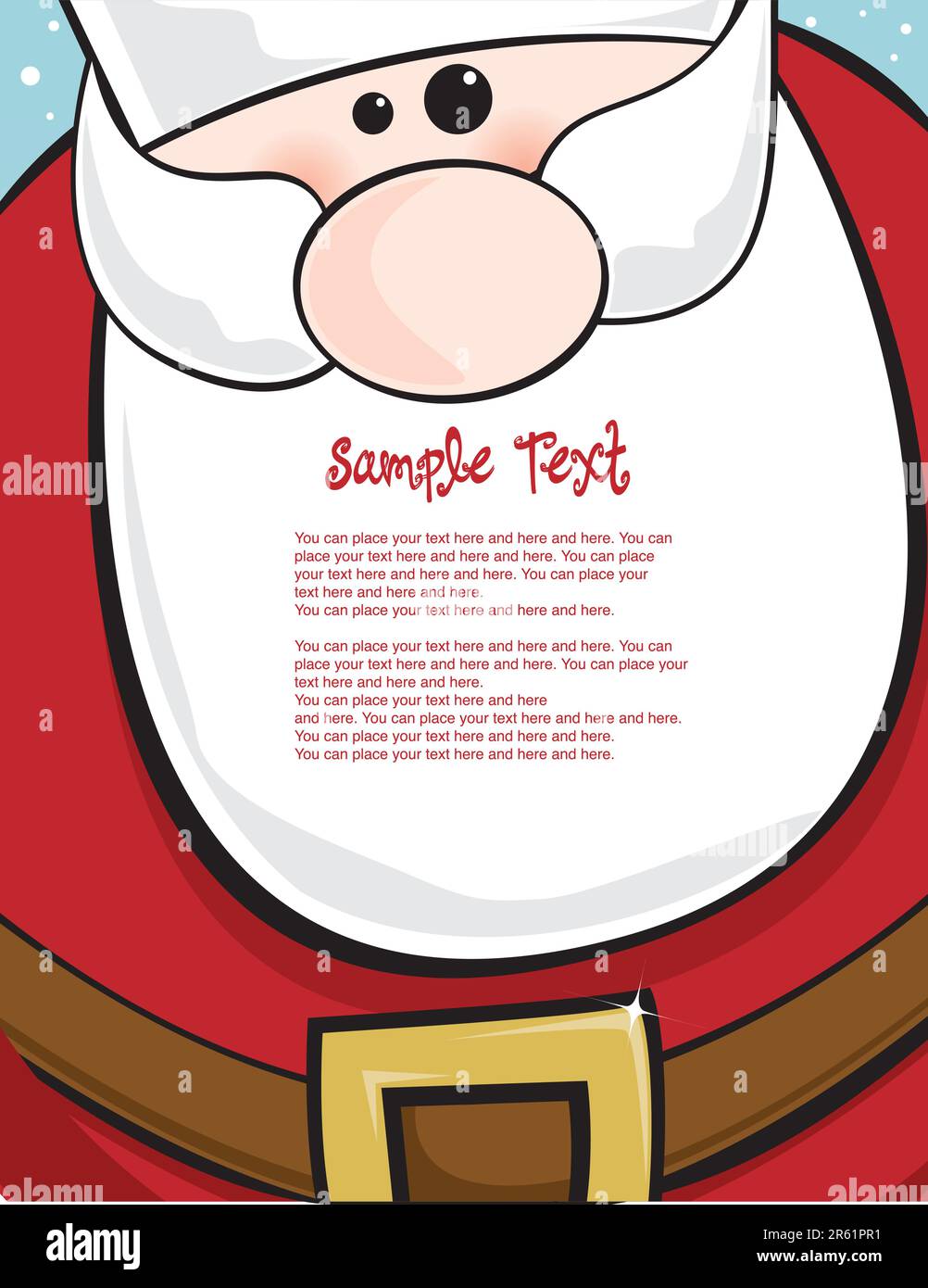 Red santa claus suit, leather belt with gold buckle, white fur with  buttons, concept for greeting or postal card, vector illustration Stock  Vector Image \u0026 Art - Alamy, image size:1002x1390