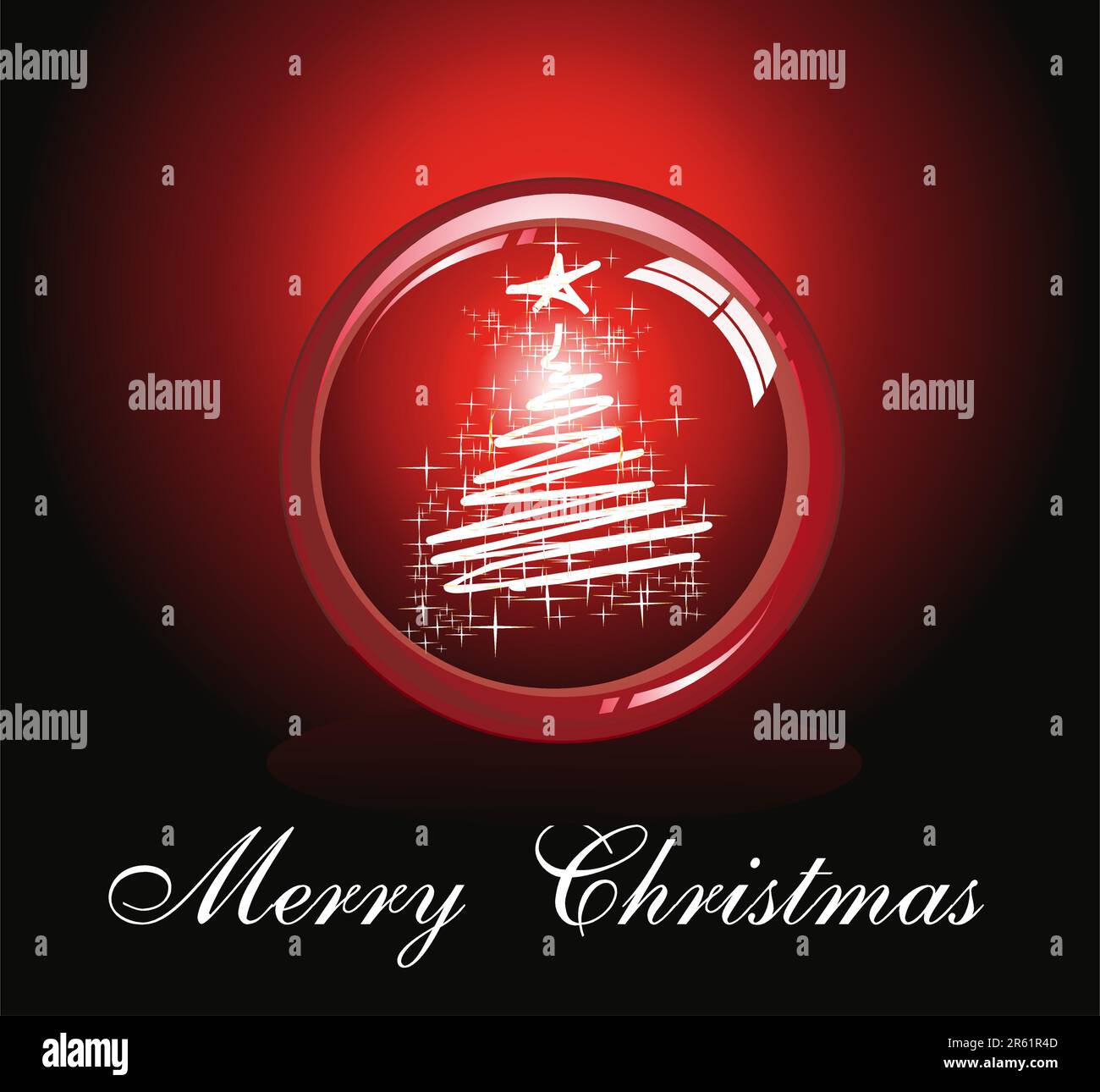 Christmas Tree with Magic lights atmosphere background Stock Vector