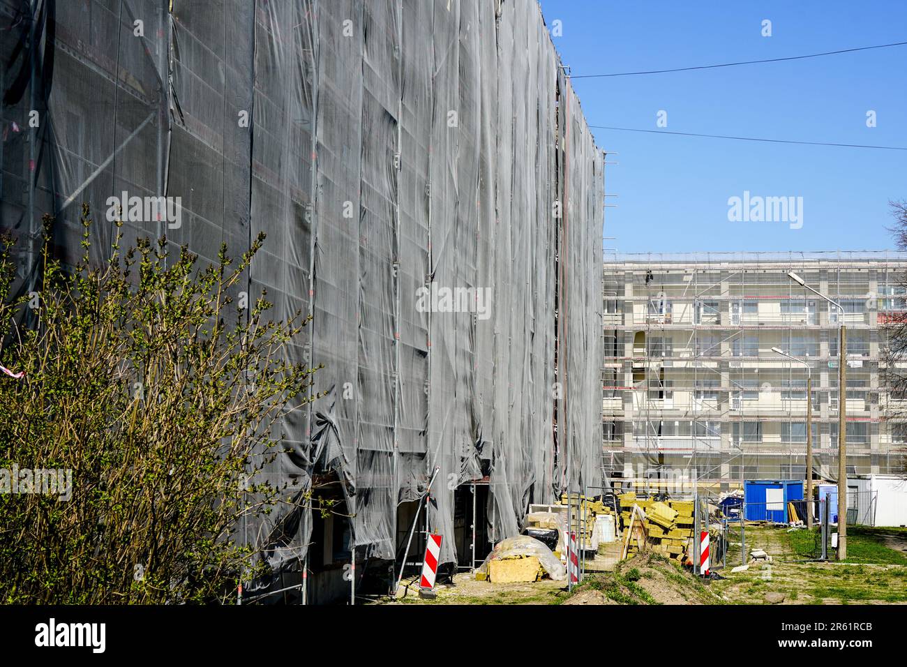Multi storey apartment building facade renovation and thermal ...
