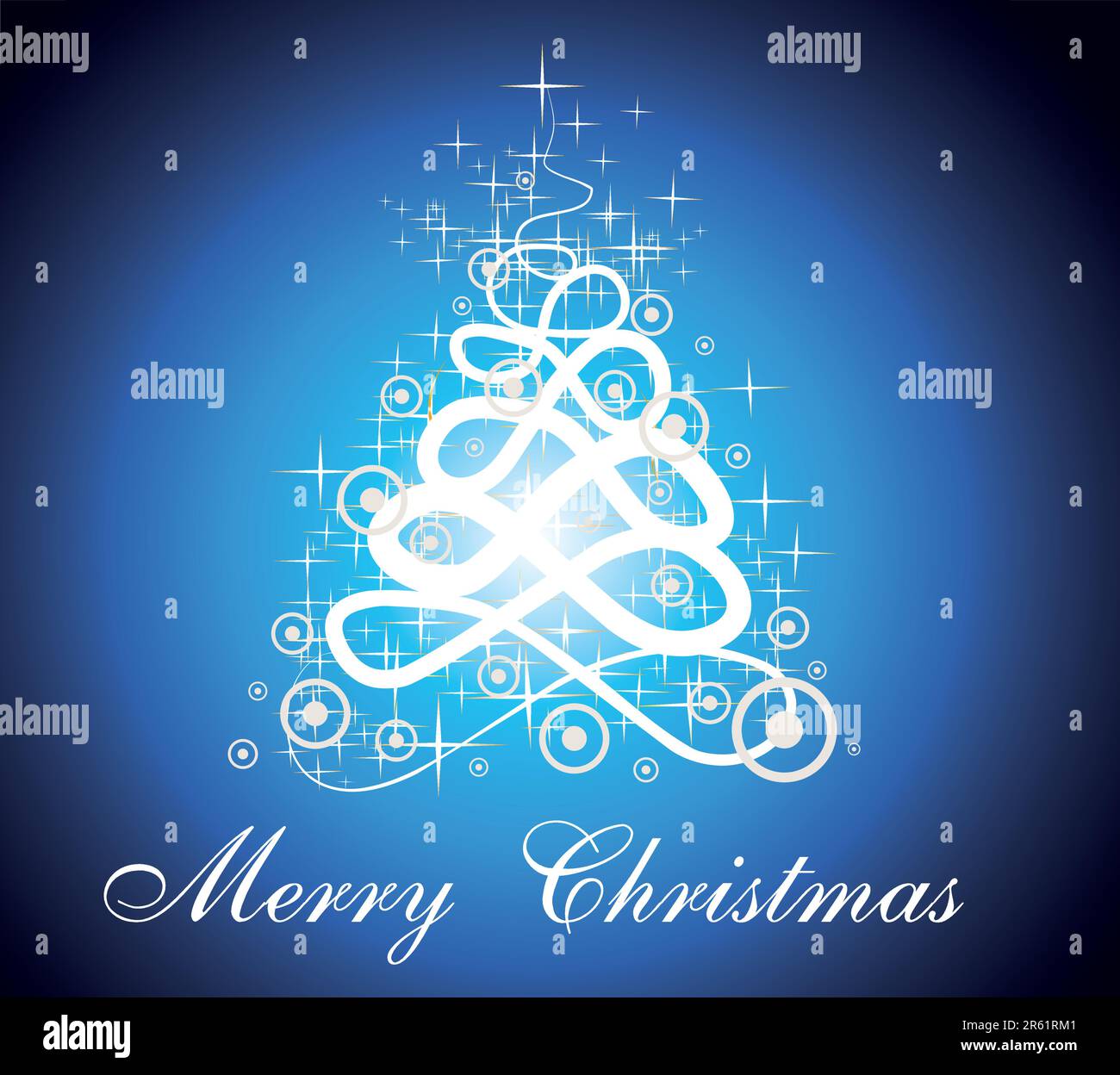 Christmas Tree with Magic lights atmosphere background Stock Vector
