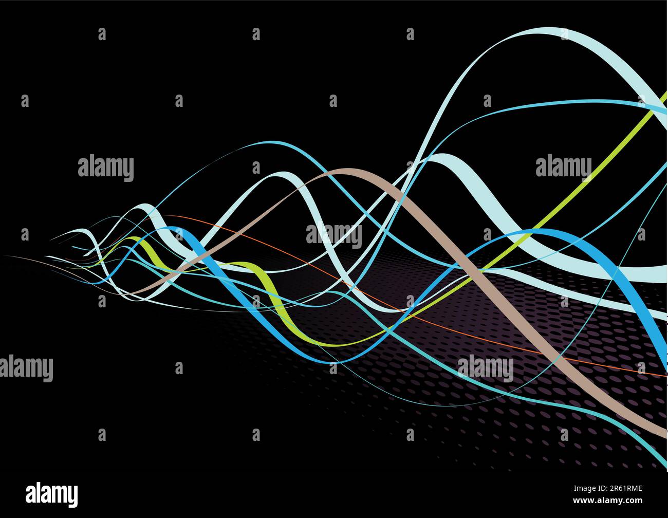 Abstract lines background composition of colored curved lines great for backgrounds, or