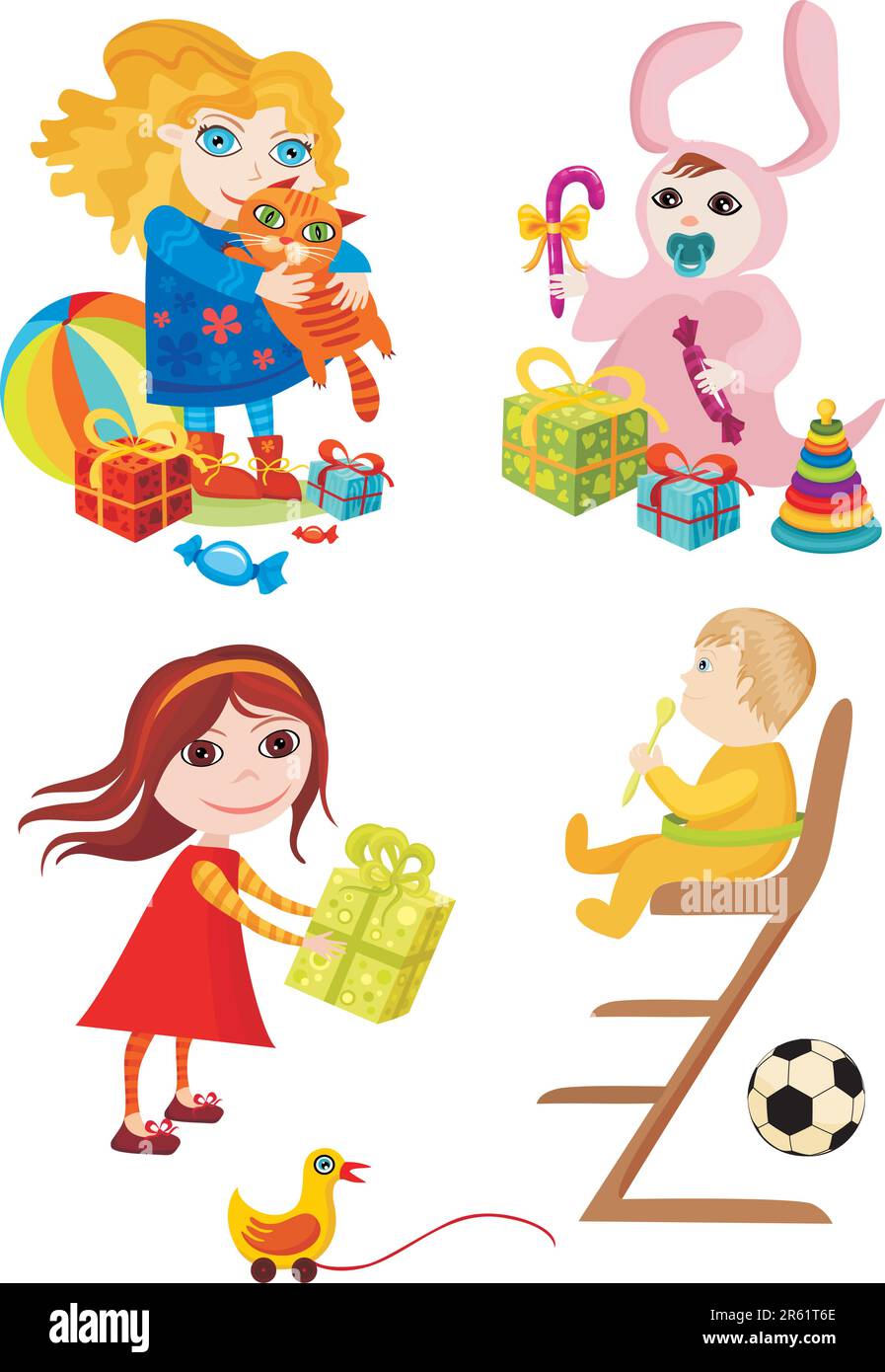 vector illustration of children and baby set Stock Vector Image & Art ...