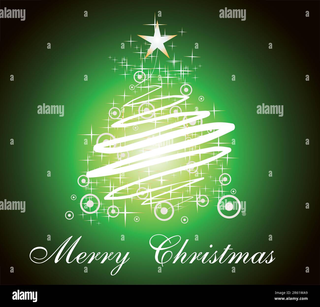 Christmas Tree with Magic lights atmosphere background Stock Vector