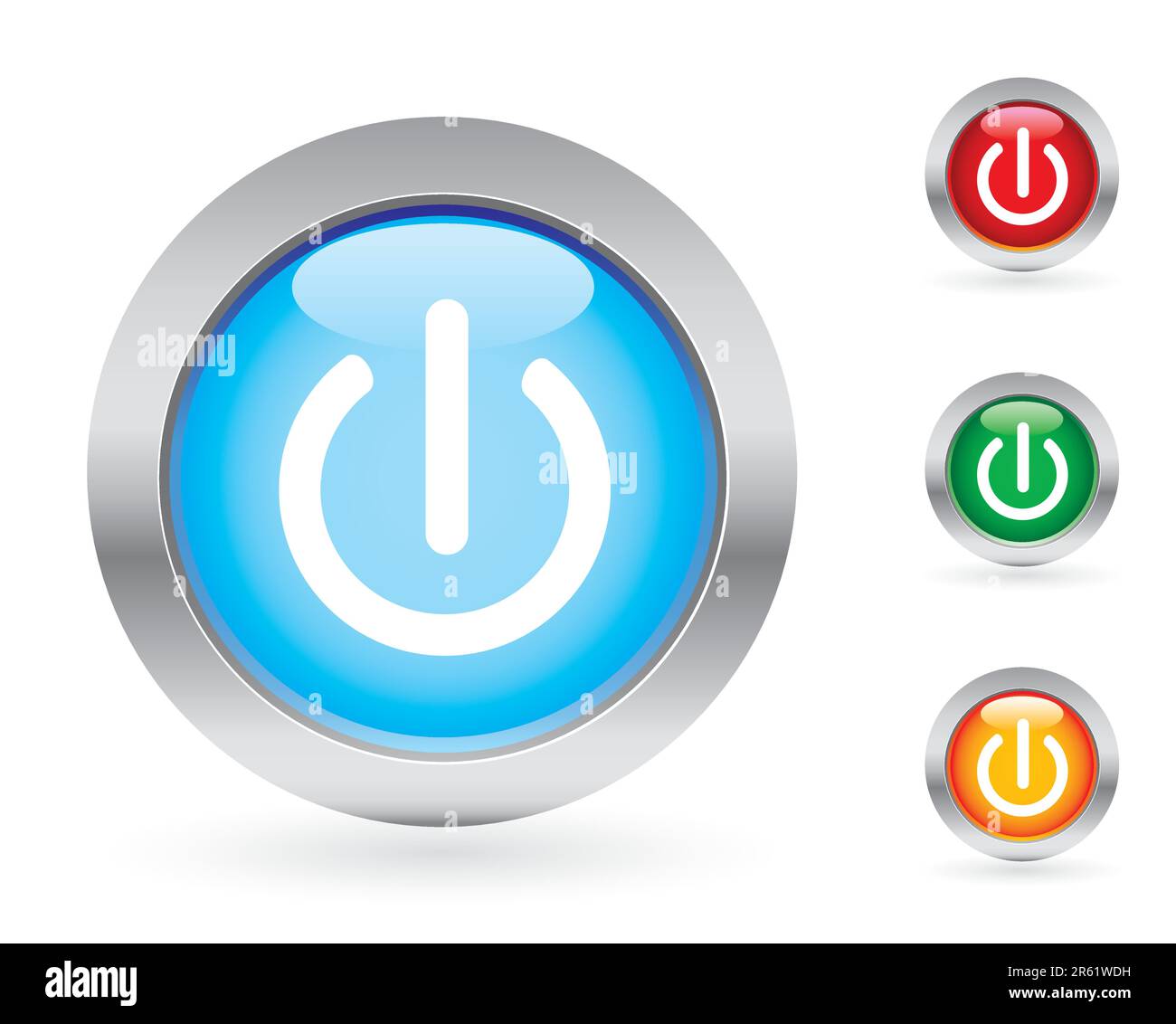 Power button set. More button sets in my portfolio Stock Vector Image ...