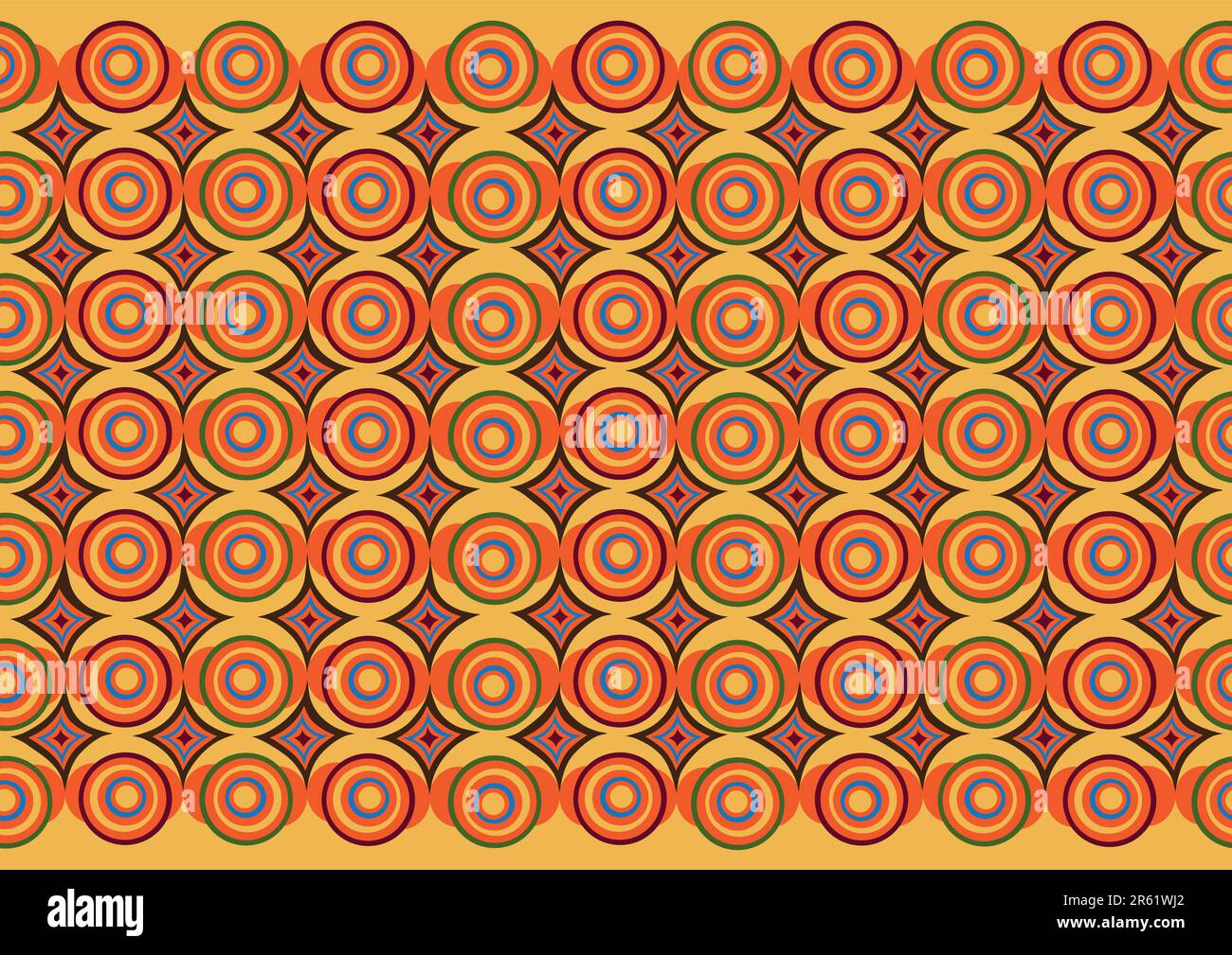 Vector pattern including ethnic African motive with multicolored typical elements Stock Vector