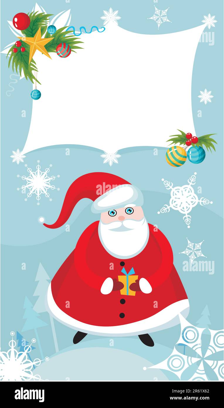 vector illustration of a cute Santa Claus Stock Vector Image & Art - Alamy