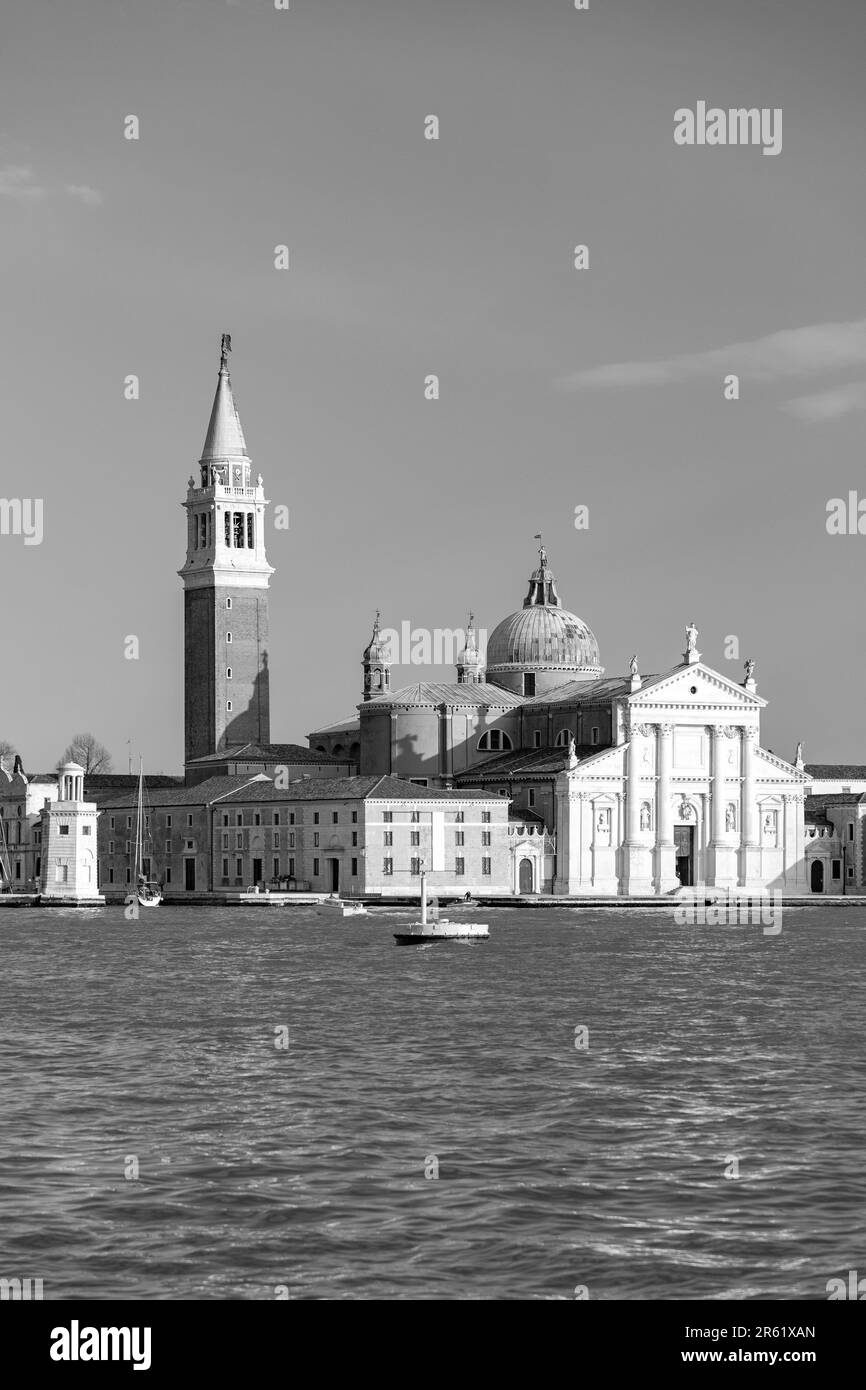 San Giorgio Maggiore is one of the islands of Venice, northern Italy, lying east of the Giudecca and south of the main island group. Stock Photo