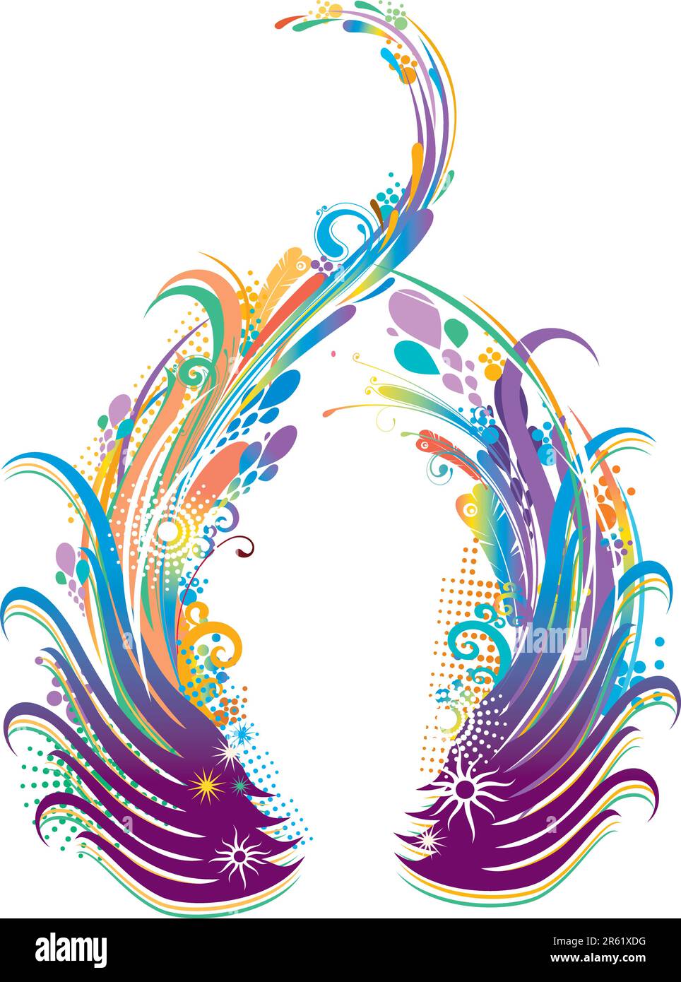 Feathered fashion Stock Vector Images - Alamy