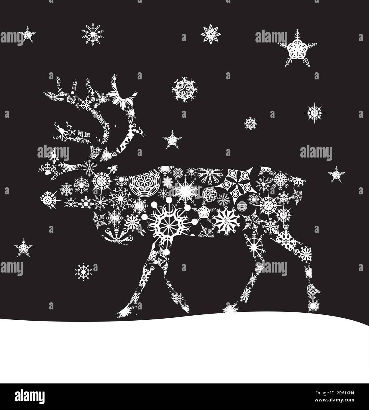 christmas deer Stock Vector