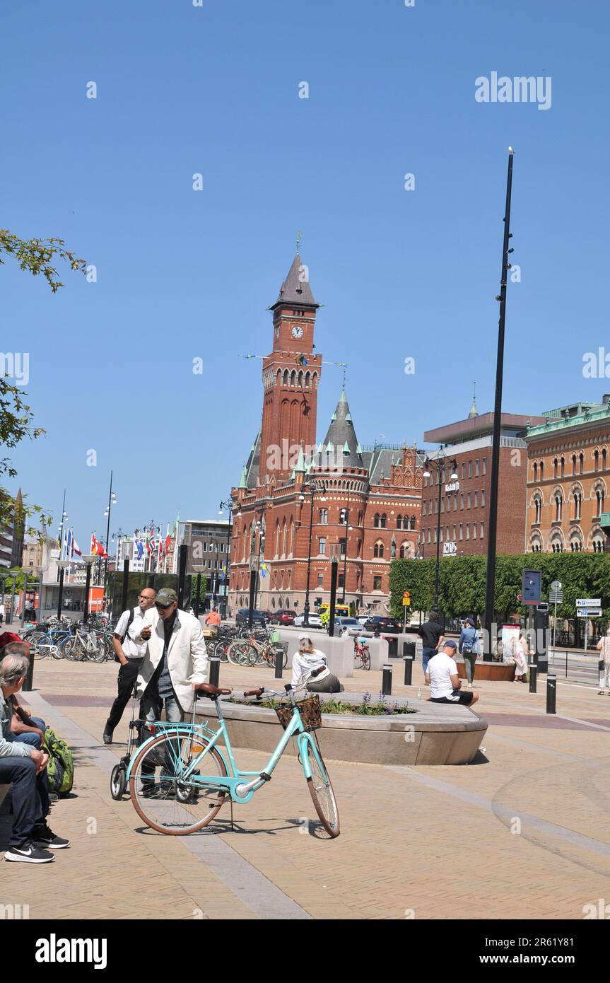 06 june 2023/Helingborg towh hall buiiding in south of swedish town Helingborg Sweden.    (Photo.Francis Joseph Dean/Dean Pictures) Stock Photo