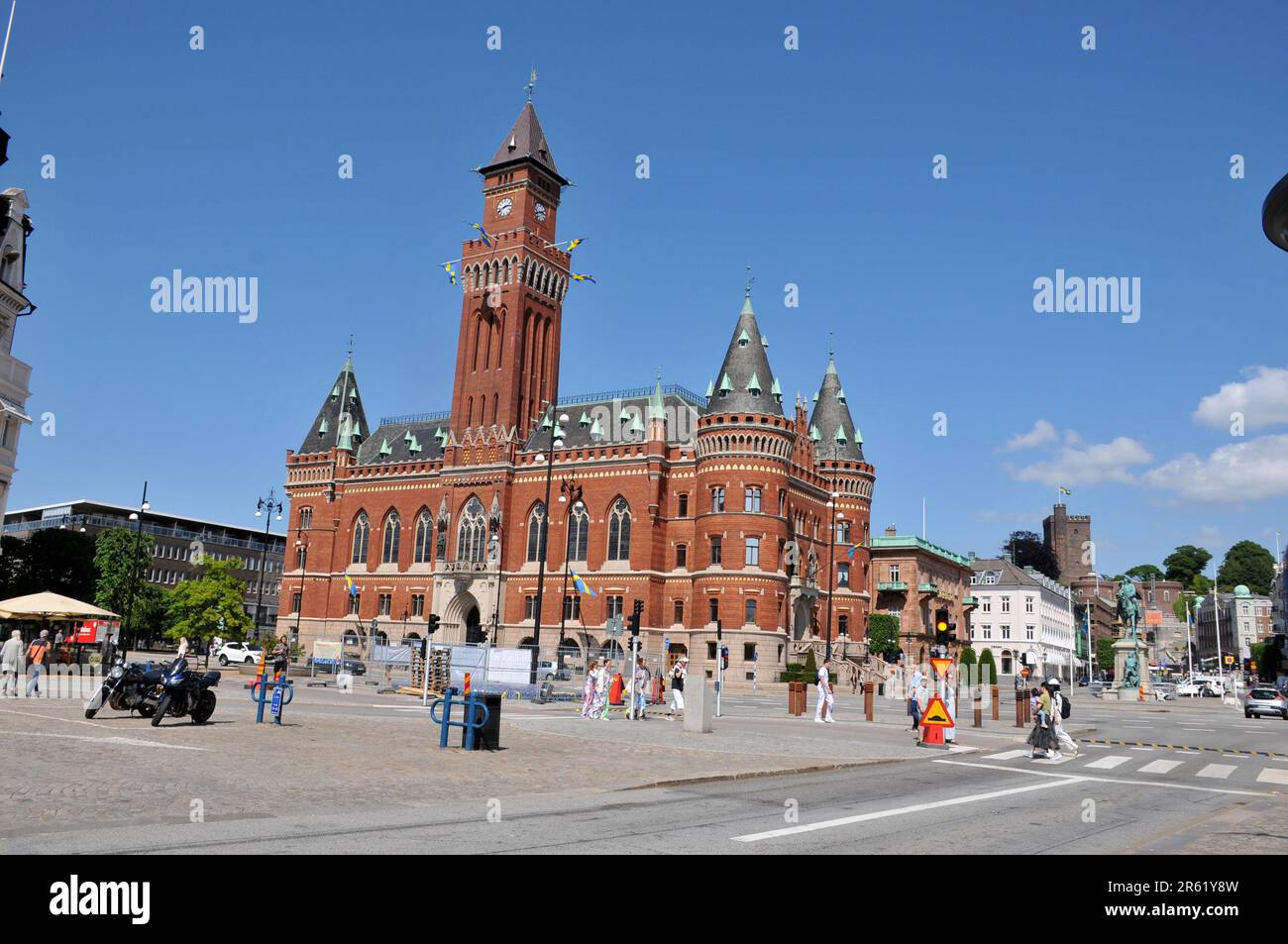 06 june 2023/Helingborg towh hall buiiding in south of swedish town Helingborg Sweden.    (Photo.Francis Joseph Dean/Dean Pictures) Stock Photo