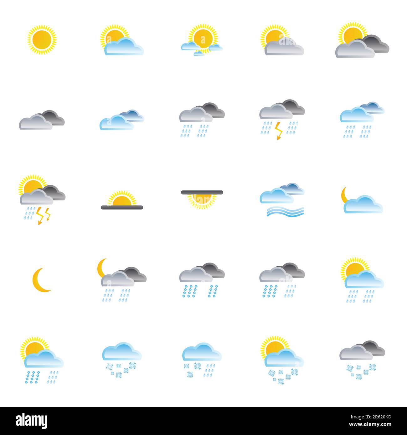 Nature and Weather icons - vector icon set Stock Vector Image & Art - Alamy