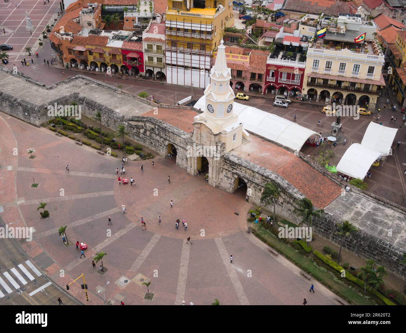 Torre del Reloj, Cartagena de Indias Stock Photo
