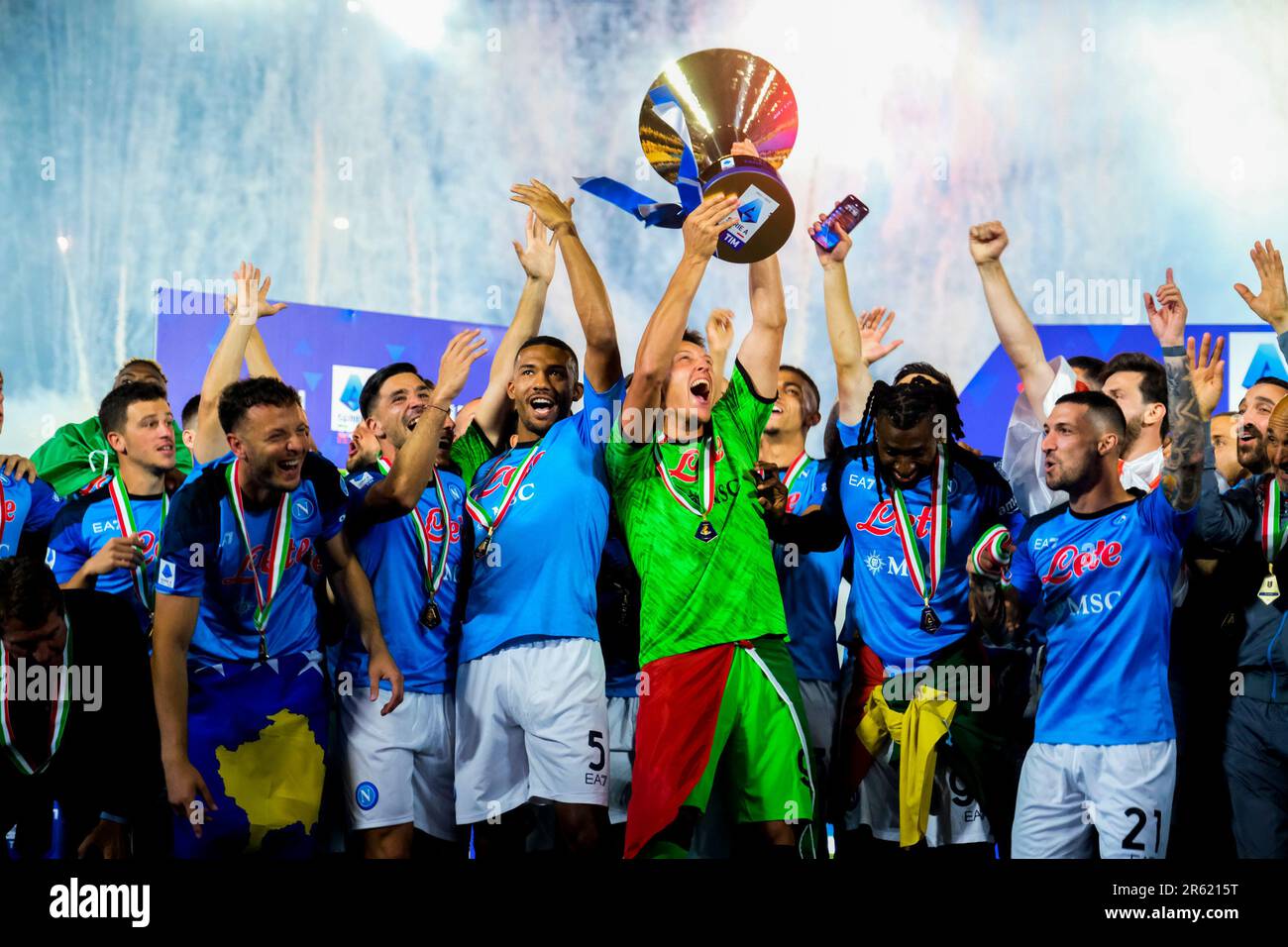 Napoli is champion of Italy 2022 2023, The final celebrations Stock Photo