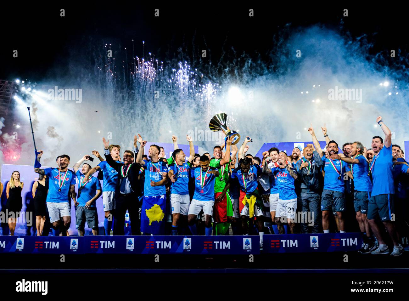Napoli is champion of Italy 2022 2023, The final celebrations Stock Photo