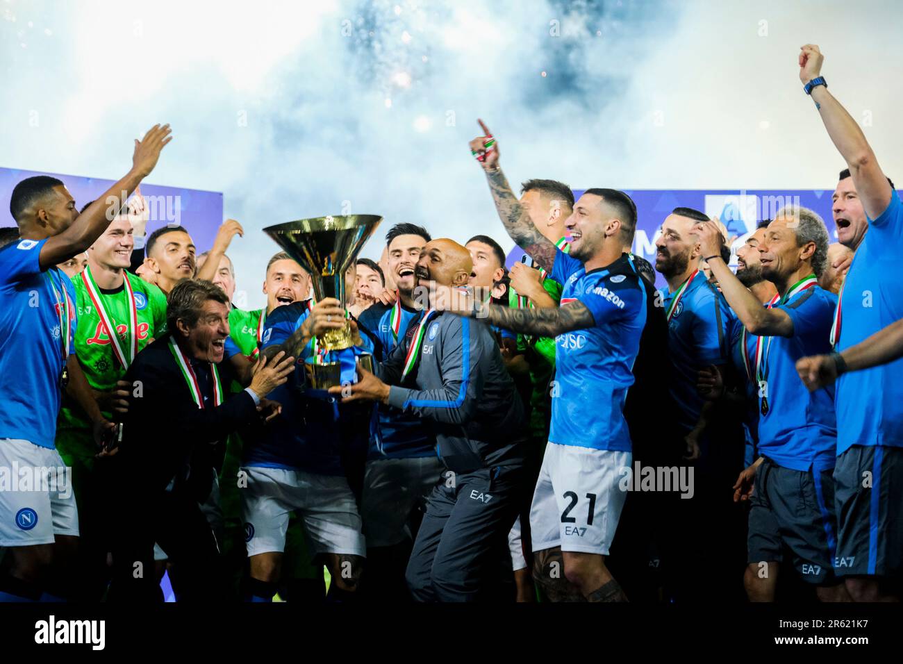 Napoli is champion of Italy 2022 2023, The final celebrations Stock Photo